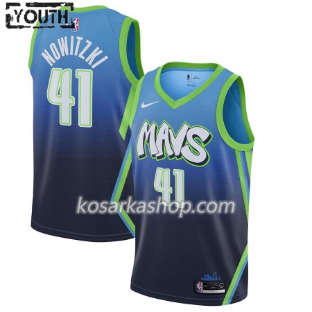 Dres Dallas Mavericks Dirk Nowitzki 41 Nike 2019-20 City Edition Swingman - Dječji